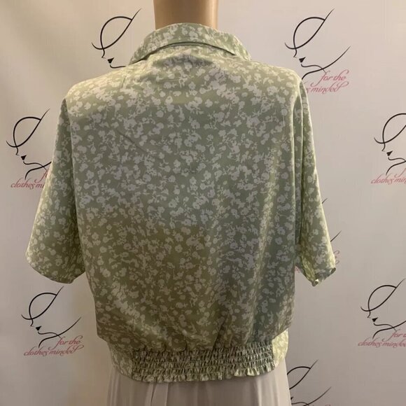 BUFFALO. Sz Medium. Blouson Wrap Side Tie Blouse. Neck Snap. Relaxed Fit. B9 - Picture 4 of 6